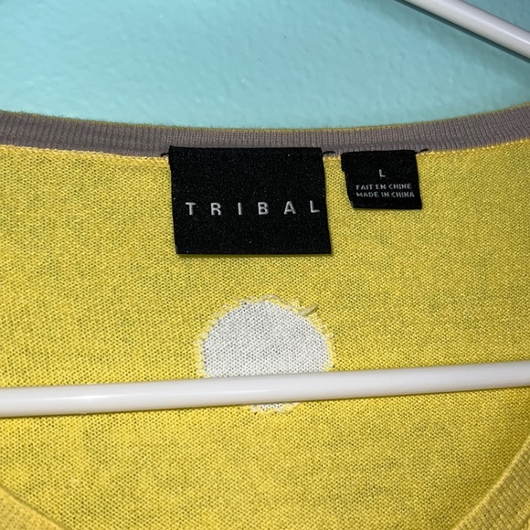 Polka Dot 3/4 Length Sleeves Light Weight Button Down Cardigan Sweater - Picture 5 of 6